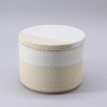 Small box in eggshell white...