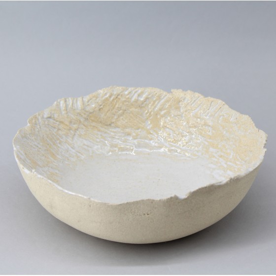 Bol fond plat "écorce"