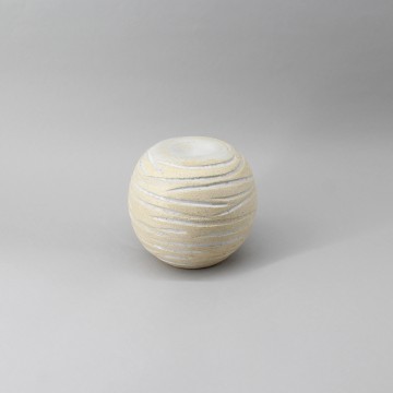 Présentoir boule grès blanc