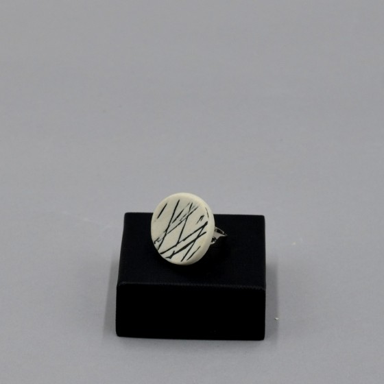 Bague ronde porcelaine Bague ronde porcelaine