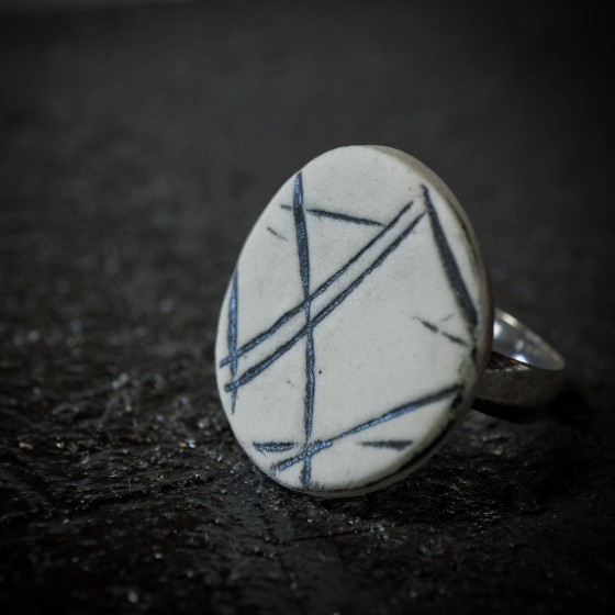 Bague ronde porcelaine Bague ronde porcelaine