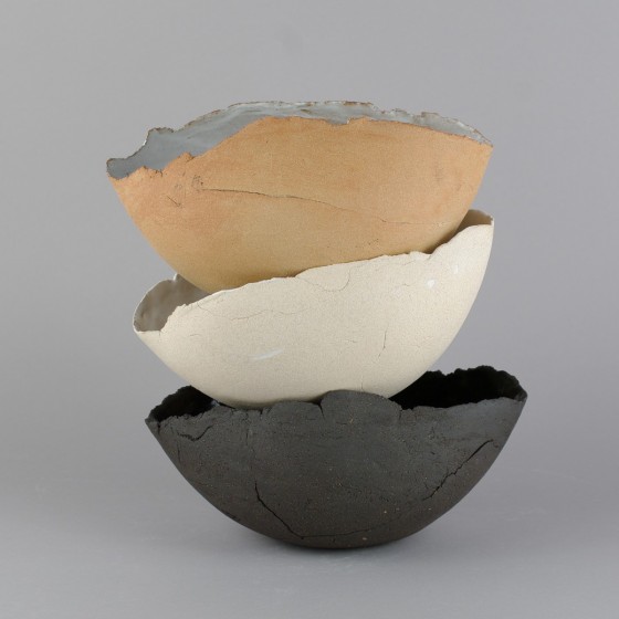 Black oval " eggshell " bowl Black oval " eggshell " bowl