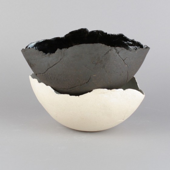 Black oval " eggshell " bowl Black oval " eggshell " bowl
