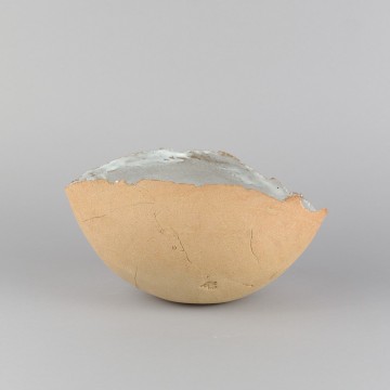 Saladier coque grès roux